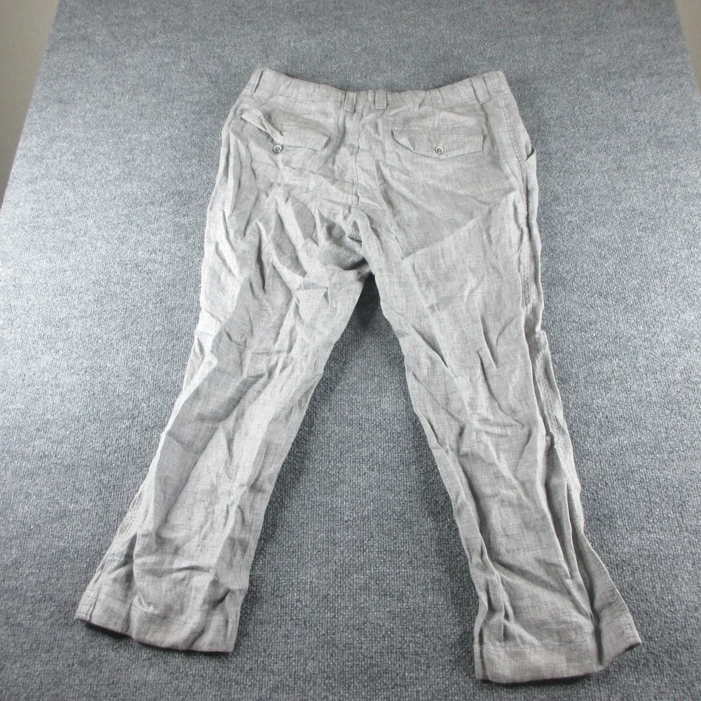 Murano Pants Mens 38x30 Gray Baird Mcnutt Linen Straight Chino Summer Casual
